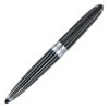 Diplomat Aero Black & Chrome Stripes Rollerball Pen -Schmidt Store 12039 StripesBlack zoom