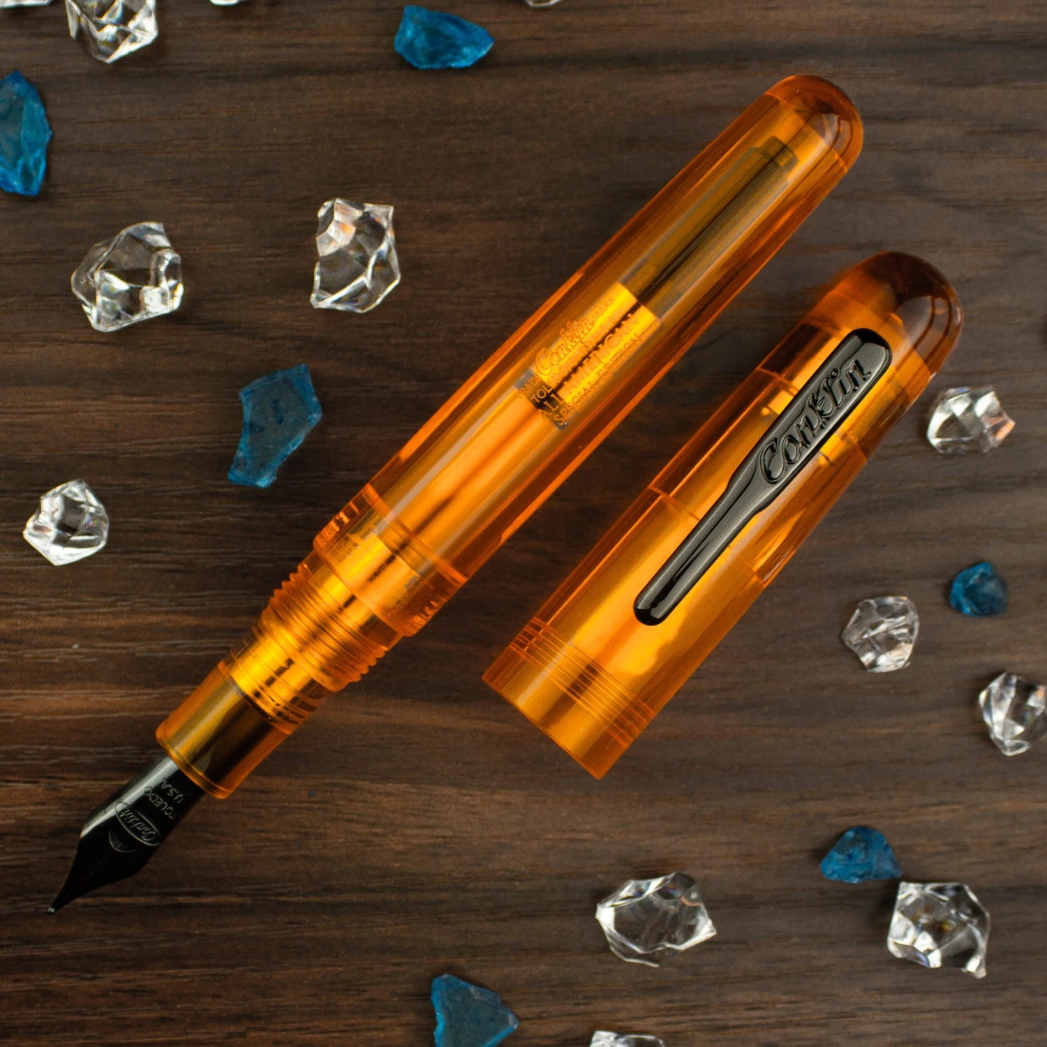Conklin All American Fountain Pen, Special Eyedropper Edition, Demo Orange 3 Conklin All American Fountain Pen, Special Eyedropper Edition, Demo Orange