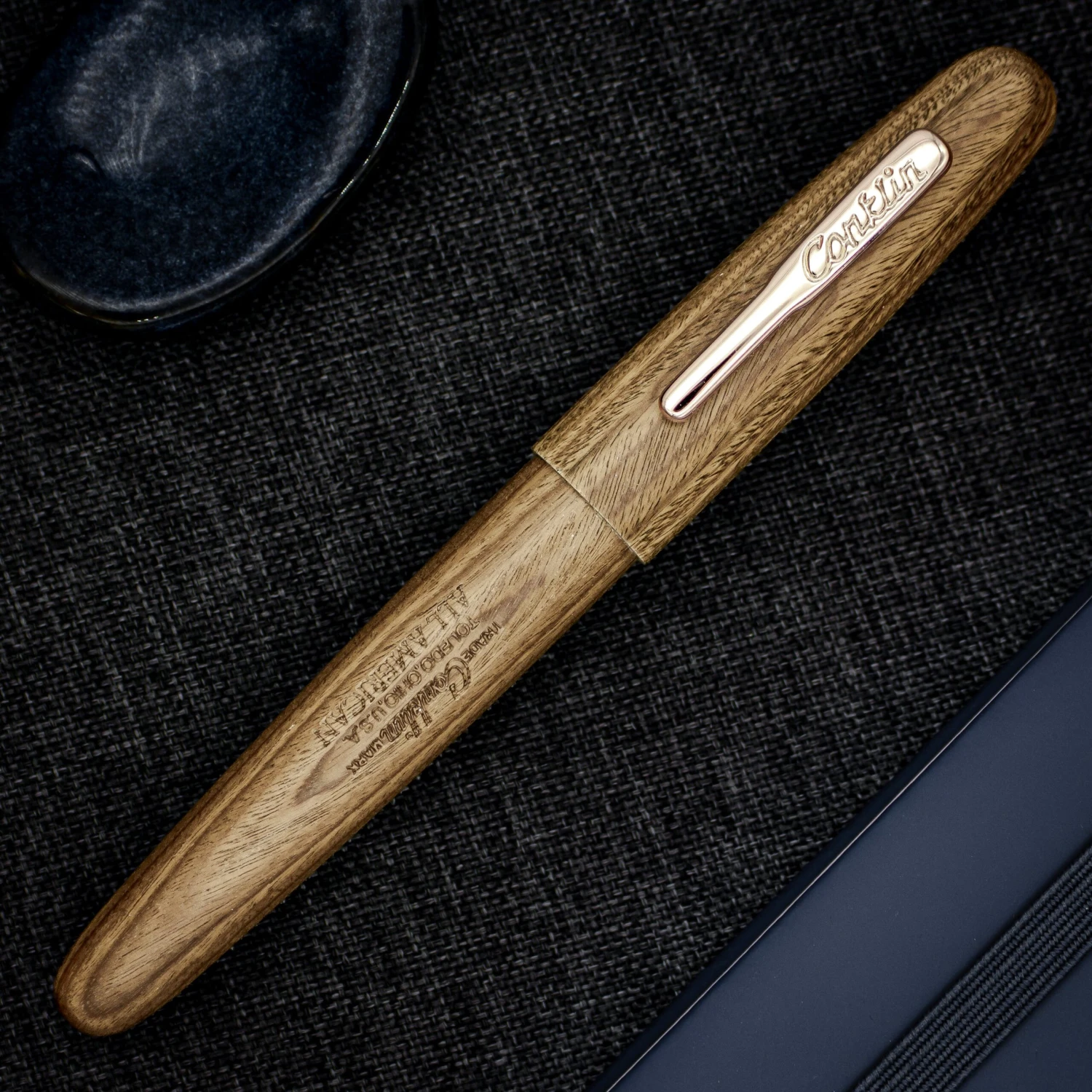 Conklin All American Pau-Preto Limited Edition Fountain Pen, Rose Gold Trim 4 Conklin All American Pau-Preto Limited Edition Fountain Pen, Rose Gold Trim - Image 2