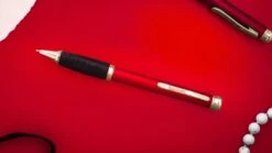 Executive Metal Ballpoint Pen, Burgundy & Gold -Schmidt Store 1redgold