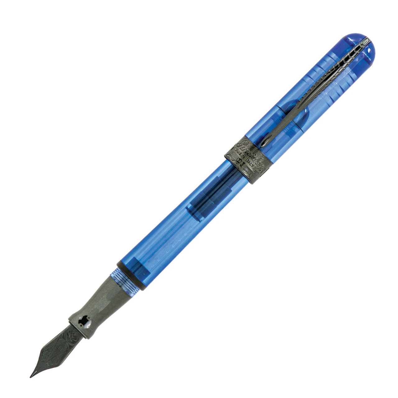 Pineider Avatar UR Demo Black Fountain Pen, Ice Blue 3 Pineider Avatar UR Demo Black Fountain Pen, Ice Blue