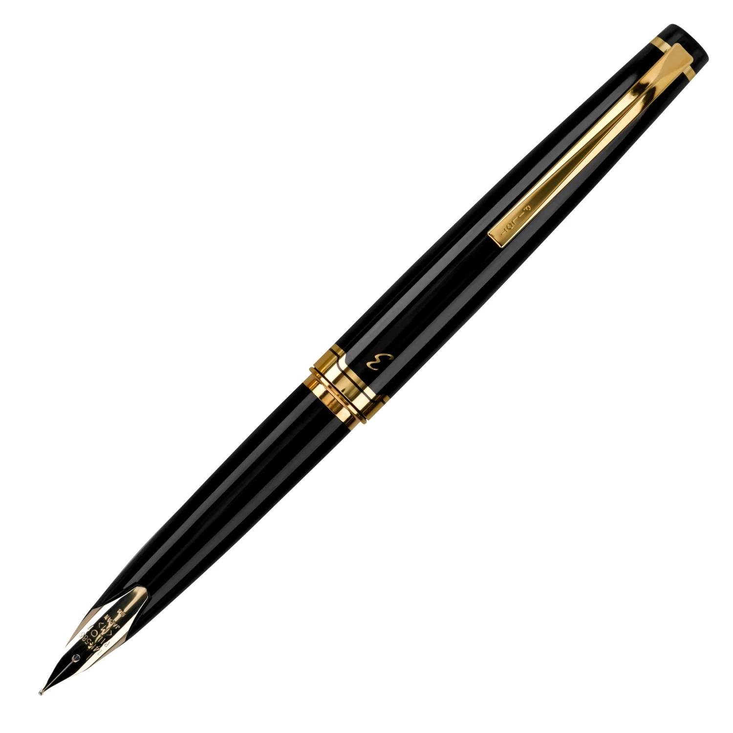 Pilot E95s Fountain Pen, Black Barrel & Gold Accents 3 Pilot E95s Fountain Pen, Black Barrel & Gold Accents