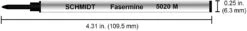 Schmidt Fiber Tip Marker Rollerball Pen Refills, 5020, Medium -Schmidt Store 61 0izULk3L. AC SL1500