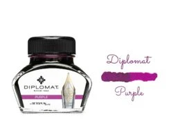 Diplomat Octopus Fountain Pen Ink Bottle, 30ml, Purple