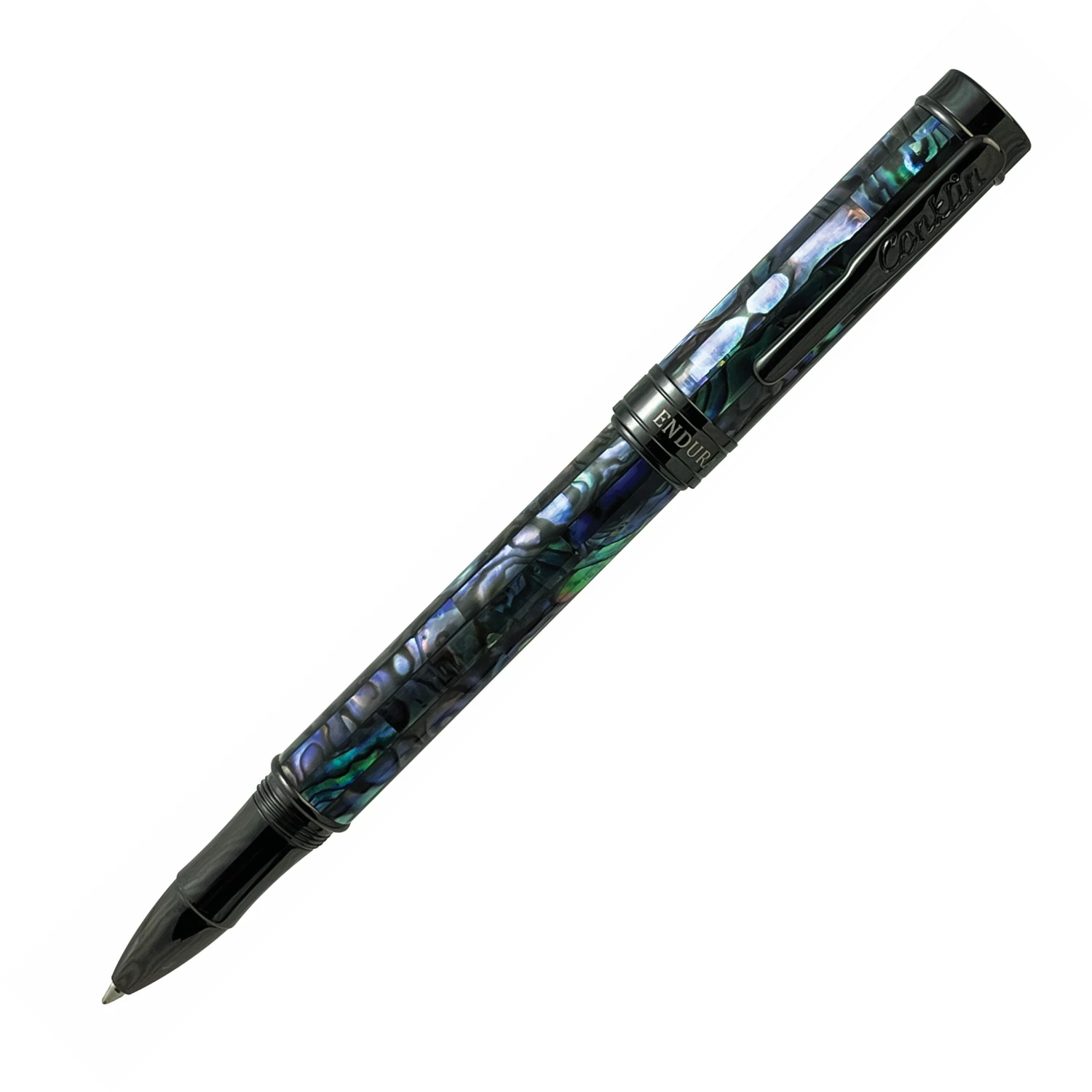 Conklin Endura Abalone Shell Limited Edition Rollerball Pen, Gunmetal 3 Conklin Endura Abalone Shell Limited Edition Rollerball Pen, Gunmetal