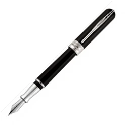Pineider Avatar Fountain Pen, Graphene Black, Fine Point