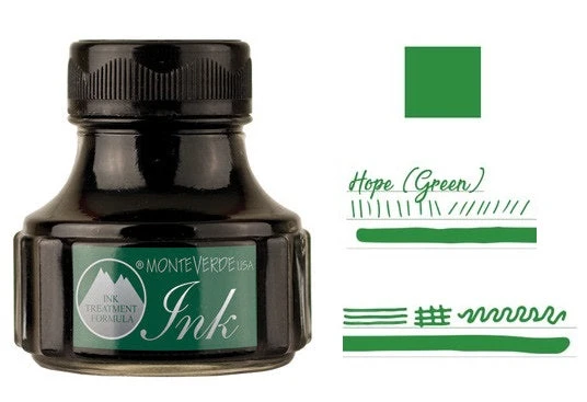 Monteverde 90ml Emotion Fountain Pen Ink Bottle, Hope Green 3 Monteverde 90ml Emotion Fountain Pen Ink Bottle, Hope Green
