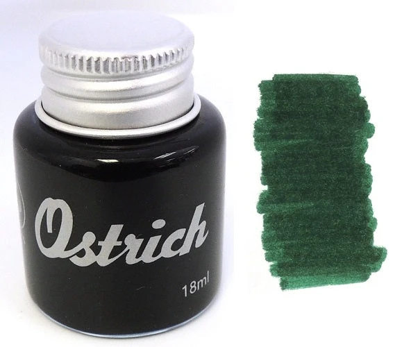 Ostrich Fountain Pen Ink Bottle, 18ml, Green Emerald 3 Ostrich Fountain Pen Ink Bottle, 18ml, Green Emerald