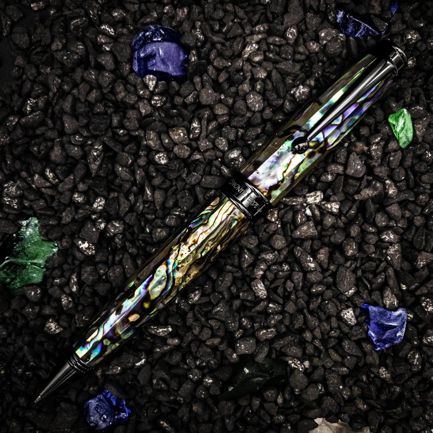 Monteverde Invincia Limited Edition Abalone Shell Ballpoint Pen, Gunmetal Trim 3 Monteverde Invincia Limited Edition Abalone Shell Ballpoint Pen, Gunmetal Trim