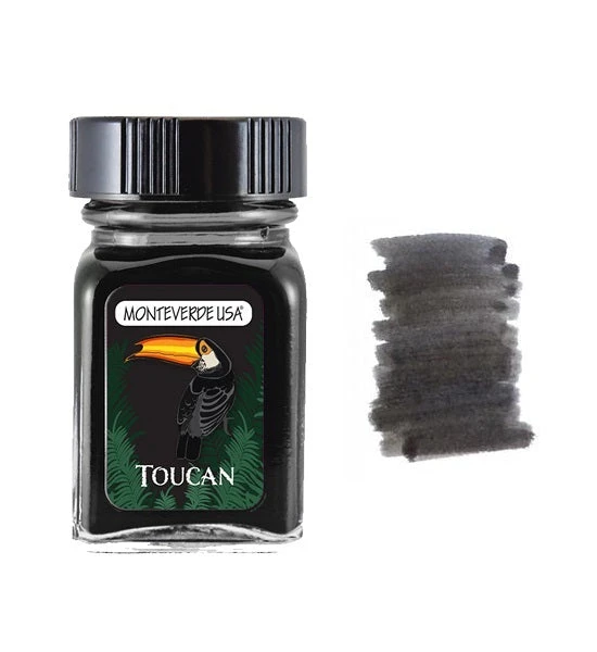 Monteverde 30ml Fountain Pen Ink Bottle, Jungle Collection, Toucan 3 Monteverde 30ml Fountain Pen Ink Bottle, Jungle Collection, Toucan