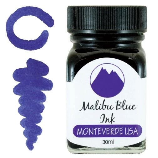 Monteverde 30ml Fountain Pen Ink Bottle, Malibu Blue 3 Monteverde 30ml Fountain Pen Ink Bottle, Malibu Blue