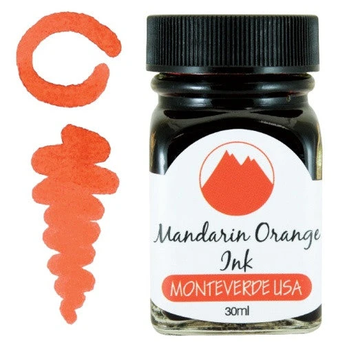 Monteverde 30ml Fountain Pen Ink Bottle, Mandarin Orange 3 Monteverde 30ml Fountain Pen Ink Bottle, Mandarin Orange