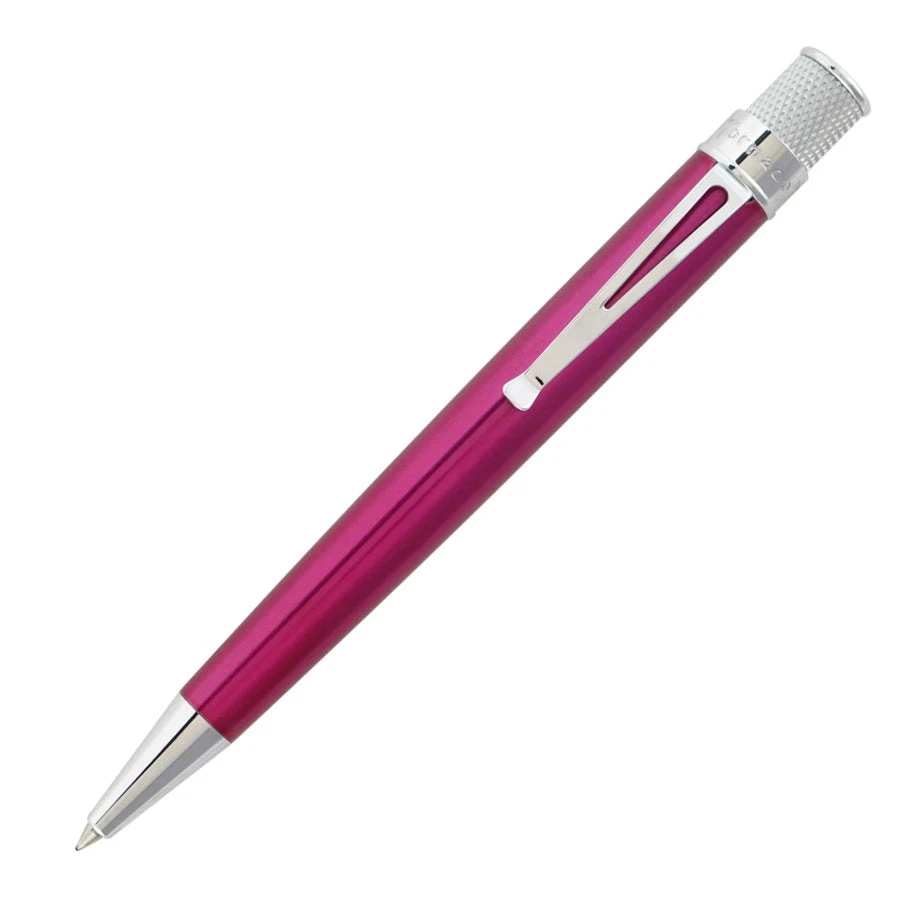 Retro 51 Tornado Classic Rollerball Pen, Pink Lacquer 3 Retro 51 Tornado Classic Rollerball Pen, Pink Lacquer