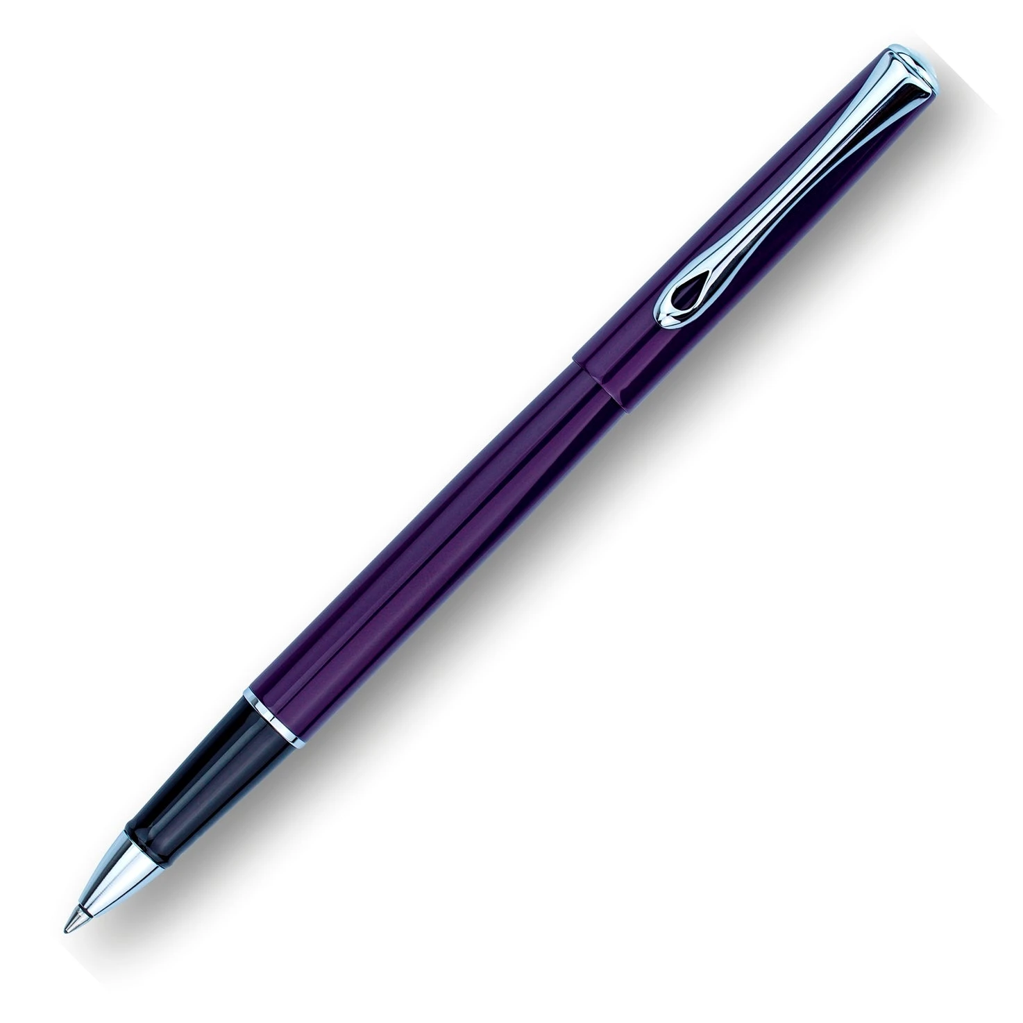 Diplomat Traveller Rollerball Pen, Deep Purple & Chrome 3 Diplomat Traveller Rollerball Pen, Deep Purple & Chrome