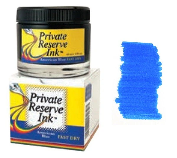 Private Reserve Fountain Pen Ink Bottle, 60ml, American Blue Fast Dry 3 Private Reserve Fountain Pen Ink Bottle, 60ml, American Blue Fast Dry