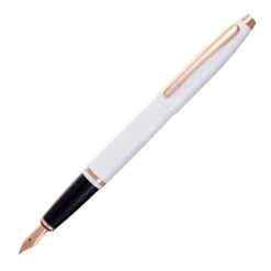 Cross® Cross Calais Fountain Pen, White & Rose Gold, Medium Nib