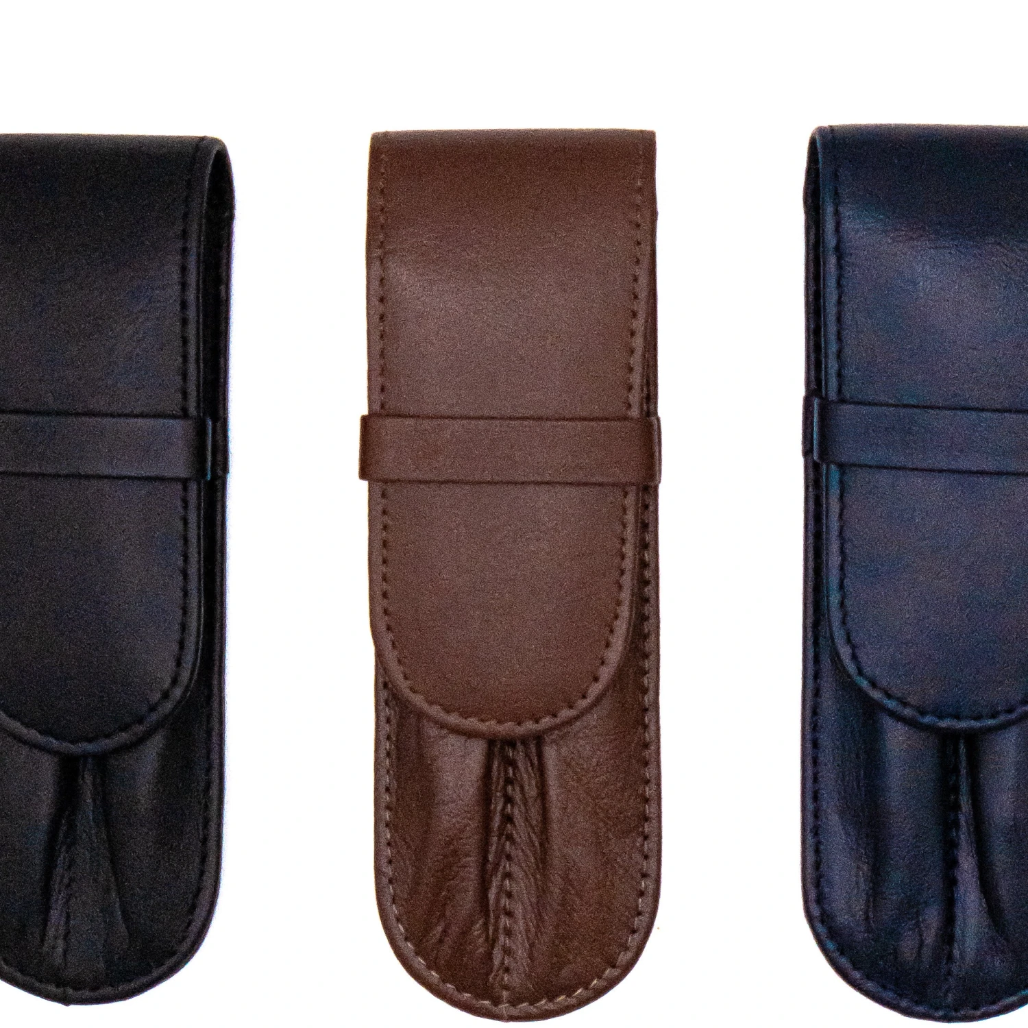 Double Genuine Leather Pen Case 3 Double Genuine Leather Pen Case