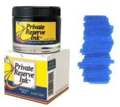 Private Reserve Fountain Pen Ink Bottle, 60ml, Midnight Blue Fast Dry