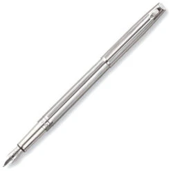 Caran D'Ache Madison Cisele Silver & Rhodium Plated Fountain Pen, Medium 18K Gold Nib