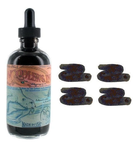 Noodlers Fountain Pen Ink Bottle - 4.5 Oz Polar Black W/ Free Pen 3 Noodlers Fountain Pen Ink Bottle - 4.5 Oz Polar Black W/ Free Pen